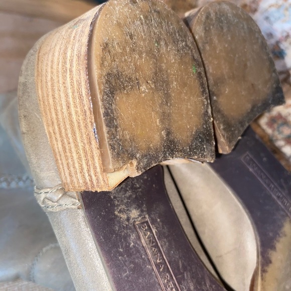 Banana Republic rock stone leather braid round toe mid-calf boot Boho western - Picture 14 of 15